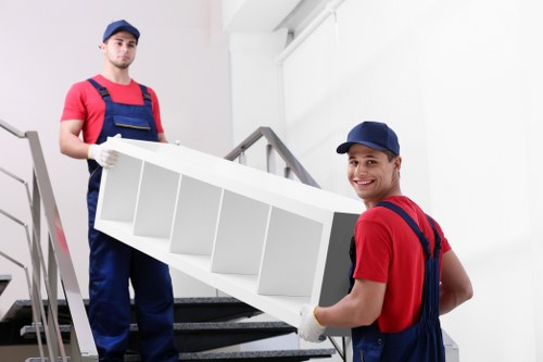 Protective PPE used by staff in a Mayfair storage facility