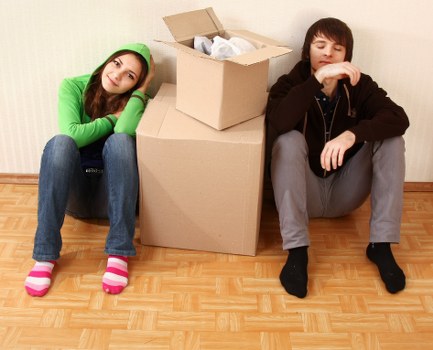 Moving crew transporting household items through a central London street