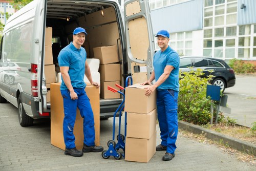 Careful loading of furniture and boxes for a Mayfair move