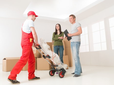Organised storage space for furniture and boxes in Mayfair
