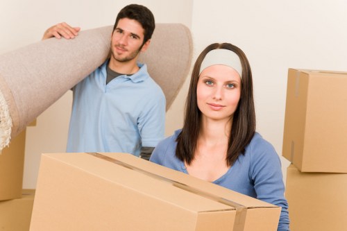 Packed household items ready for long-term storage in Mayfair