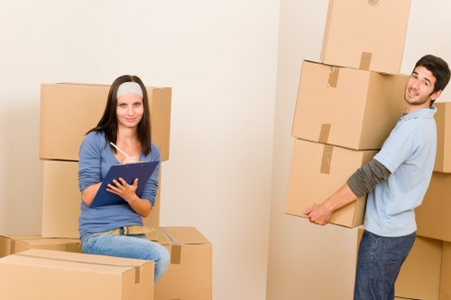 Loading items into a mobile self storage container in Mayfair
